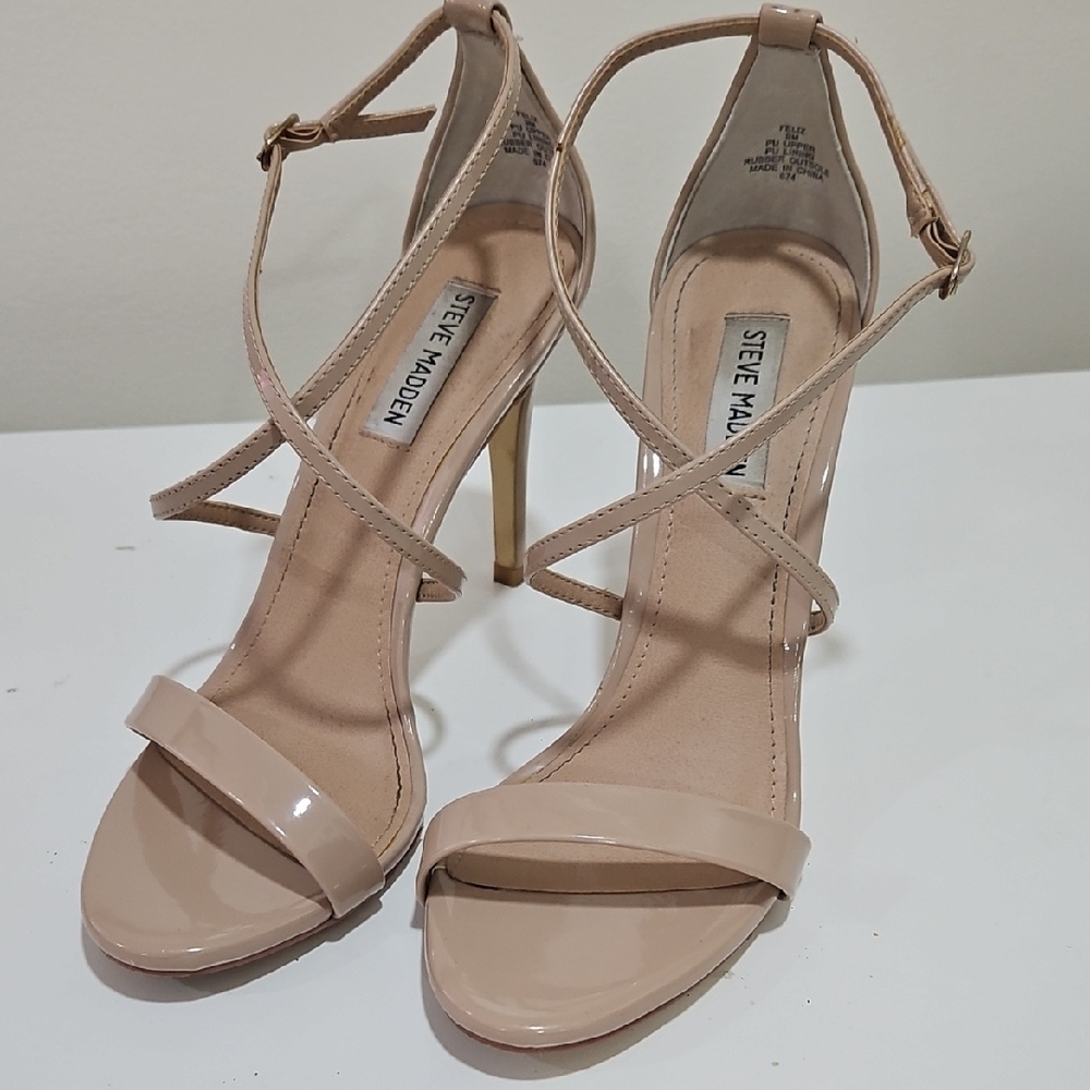 Steve Madden Feliz Tan Stiletto Heels
